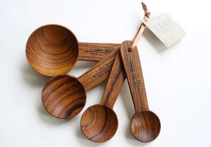 Teak Measuring Spoons