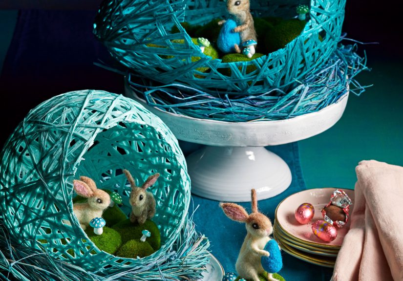 DIY Raffia Easter Eggs