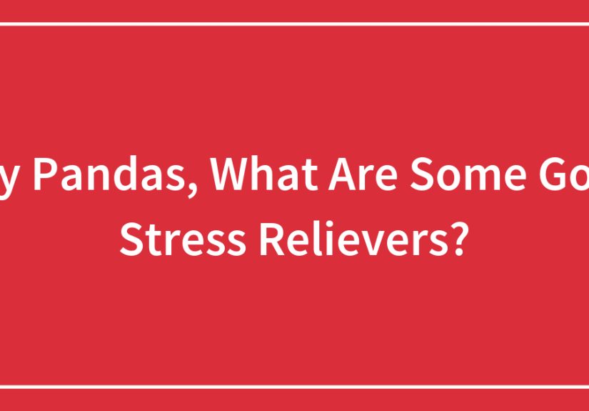 Hey Pandas, What Are Some Good Stress Relievers? (Closed)