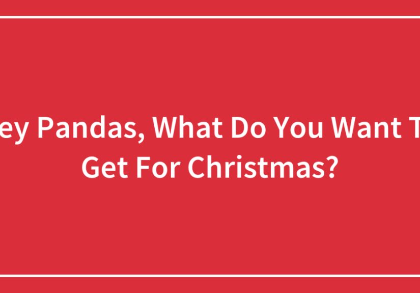 Hey Pandas, What Do You Want To Get For Christmas?