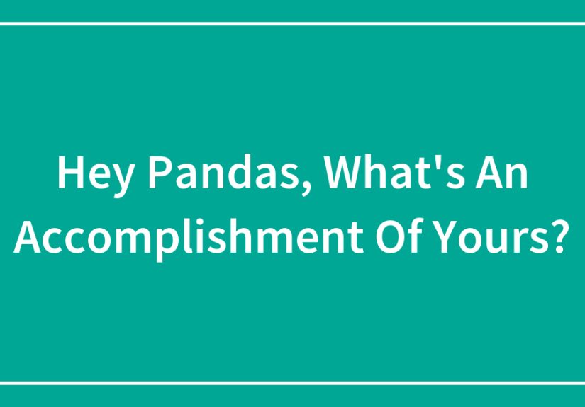 Hey Pandas, What’s An Accomplishment Of Yours?