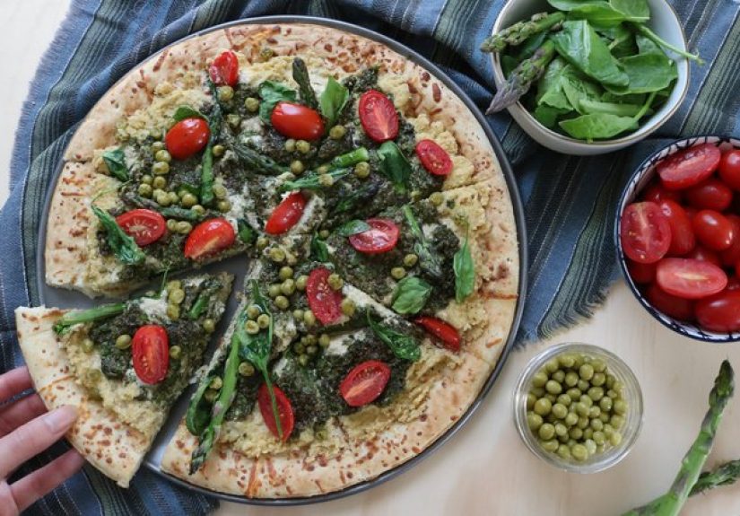 How to Make Vegan Spring Garden Pizza