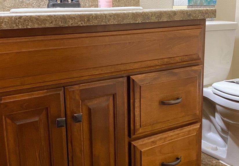 How to Paint Bathroom Cabinets: Without Leaving Brush Strokes!