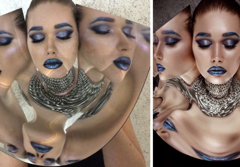 I Used Plastic Safety Mirror For Beauty Photoshoot, This Is What Happened