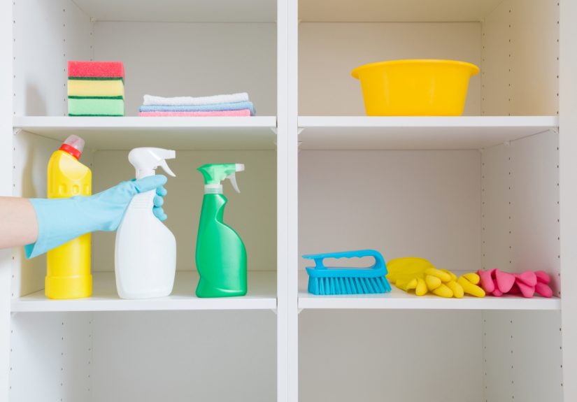 Stock and Organize an All-Purpose Cleaning Supply Cabinet