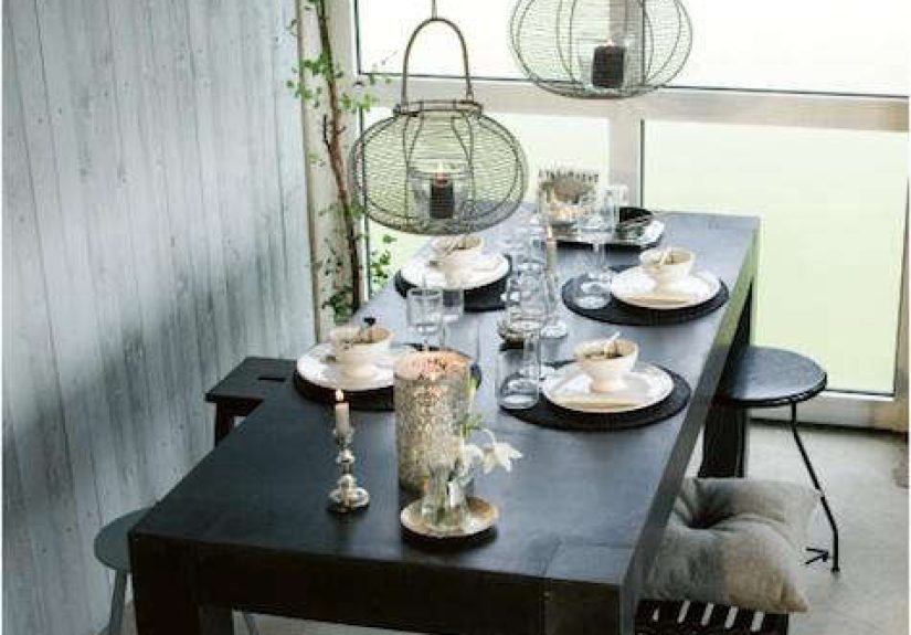 Accessories: French Wire Basket as Hanging Candle Holder