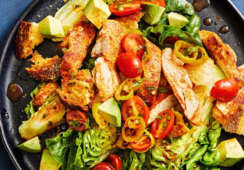 Best Smoky Chicken Thighs on Baby Romaine Recipe - How To Make Smoky Chicken Thighs on Baby Romaine