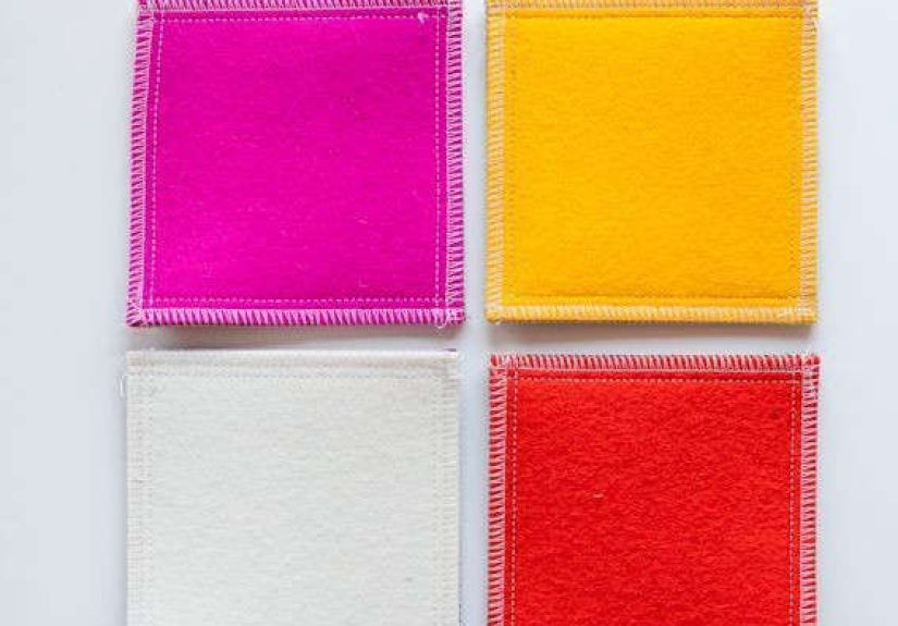 Felt Coaster Set + Warm Colours