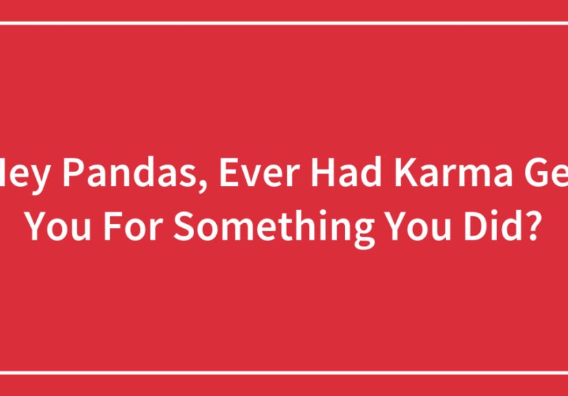 Hey Pandas, Ever Had Karma Get You For Something You Did?