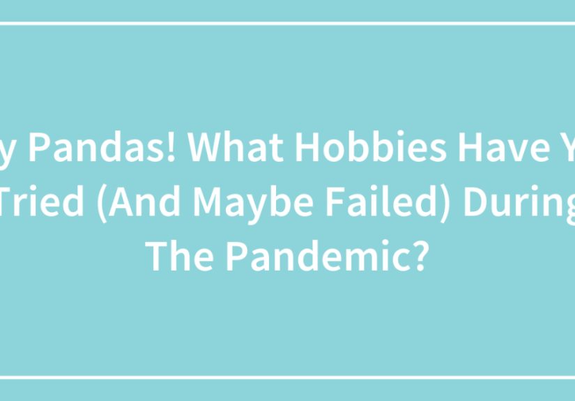 Hey Pandas! What Hobbies Have You Tried (And Maybe Failed) During The Pandemic? (Closed)