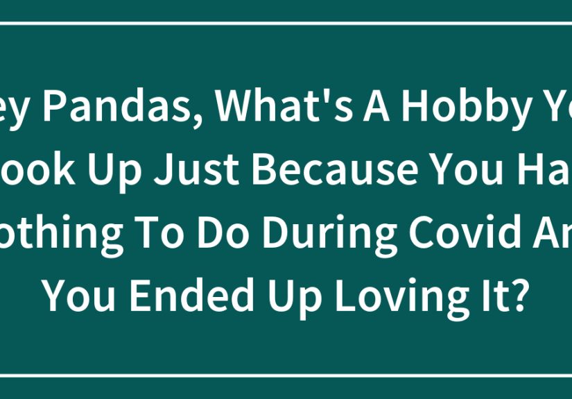 Hey Pandas, What’s A Hobby You Took Up Just Because You Had Nothing To Do During Covid And You Ended Up Loving It?