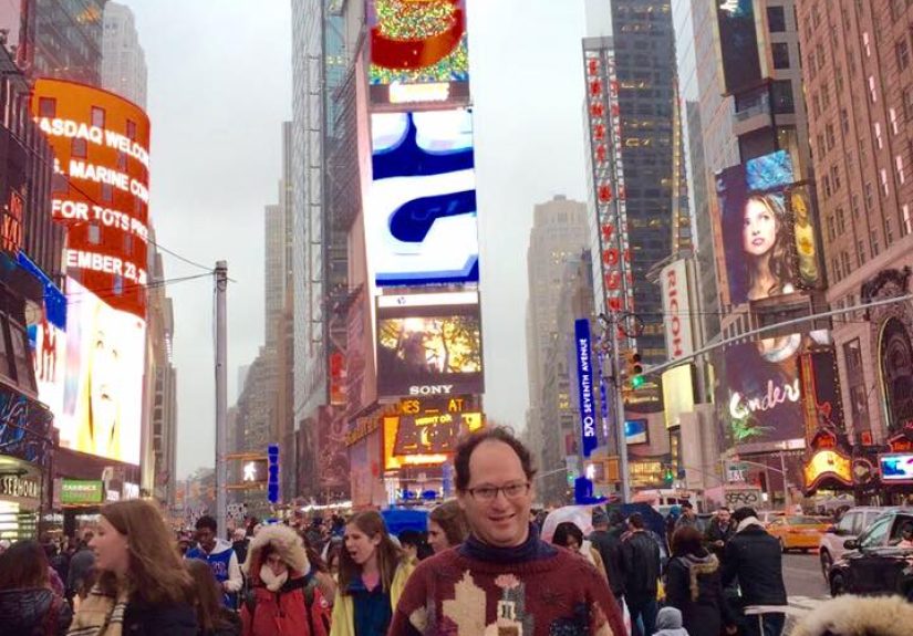 His Knit Sweaters Feature Landmarks And He Visits Each Landmark To Take A Selfie …