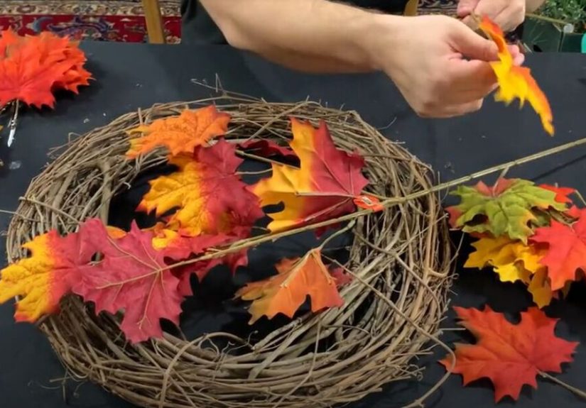 How to Create a Gorgeous Ombre DIY Fall Leaf Wreath