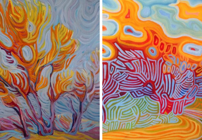 I Can’t Get Rid Of The Flames In My Landscape Paintings (12 Pics)