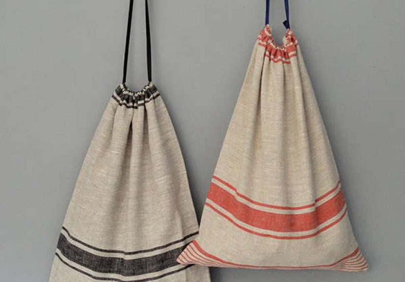 MiaFleur Linen Laundry Bag