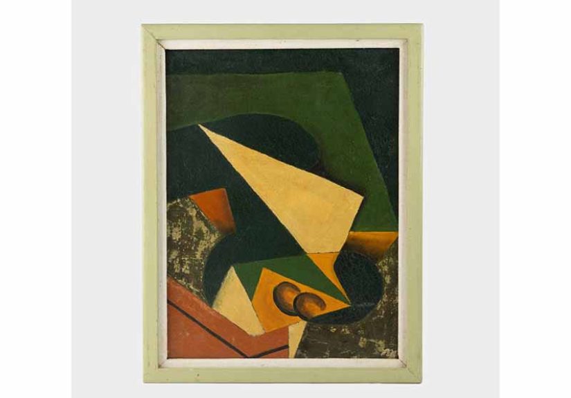 Vintage Modernist Still Life Oil Painting