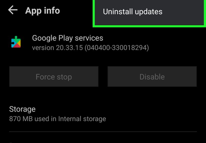 How to Uninstall Updates on Google Play Services