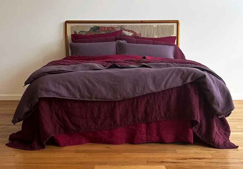 Quilted Linen Coverlet